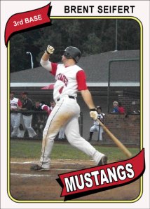 1980 Topps Mustangs Brent Seifert custom card