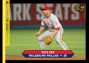 Just Fair 2011 Phillies Pete Orr cutom card