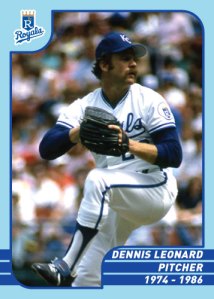 Royals Greats Dennis Leonard custom card