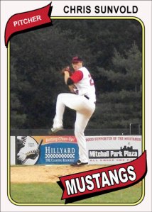 1980 Topps Mustangs Chris Sunvold