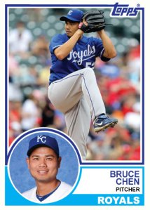 1983 Topps Royals Bruce Chen custom card