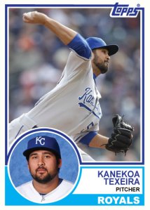 1983 Topps Royals Kanekoa Texeira custom card