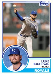 1983 Topps Royals Luke Hochevar custom card