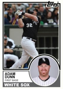 Adam Dunn 1983 Topps modified custom card