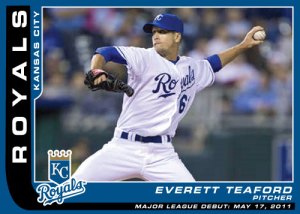Everett Teaford Major League Debut custom card