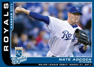 Major League Debut Nate Adcock custom card