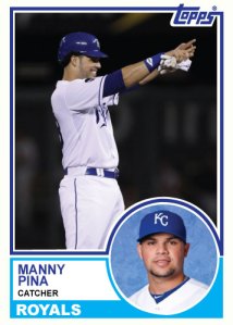 1983 Topps Royals Manny Pina custom card
