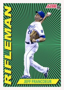 Jeff Francoeur 1991 Score Rifleman custom card