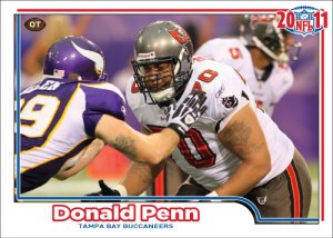 NFL 2011 Buccaneers Donald Penn custom card