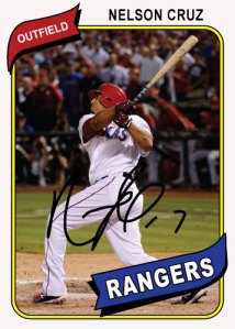 Nelson Cruz 1980 Topps custom card