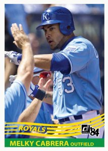 Melky Cabrera 1984 Donruss custom card