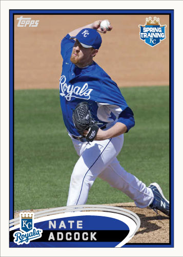 Nate Adcock 2012 Spring Training custom card
