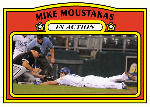 Mike Moustakas 1972 Topps In Action custom card
