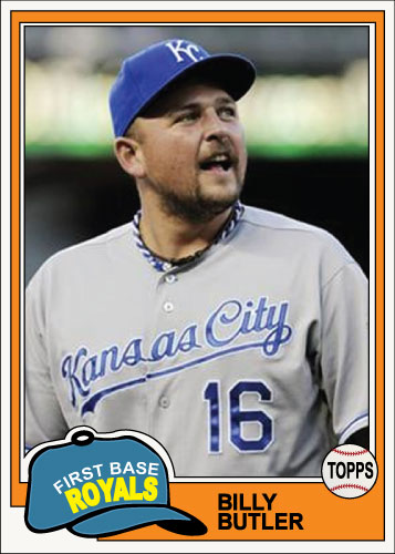 Billy Butler 1981 Topps custom card.