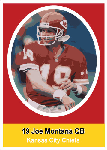 Joe Montana 1972 Sunco Stamps Custom Card