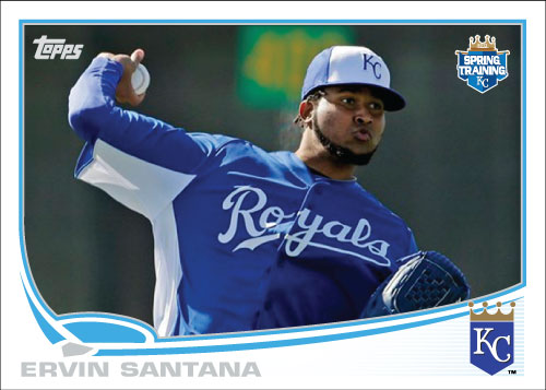 Ervin Santana 2013 Royals spring training custom card