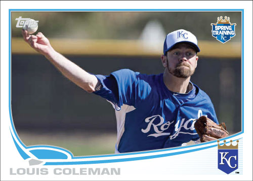 Louis Coleman 2013 Topps spring training custom card
