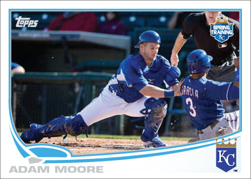 Adam Moore 2013 Royals spring training custom card.