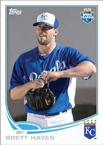 Brett Hayes 2013 Royals spring training custom card.