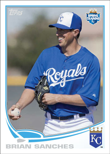 Brian Sanches 2013 Royals spring training custom card.
