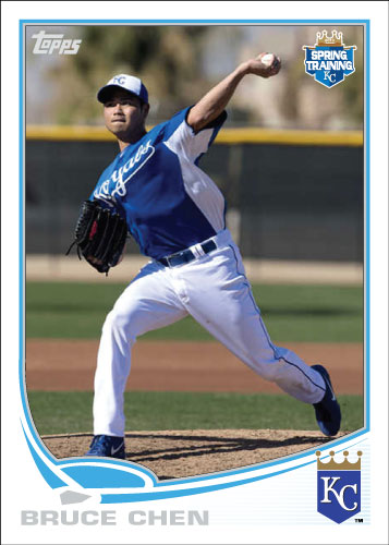 Bruce Chen 2013 Royals spring training custom card.