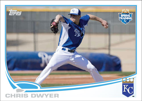 2013 Royals Spring Training custom card Chris Dwyer