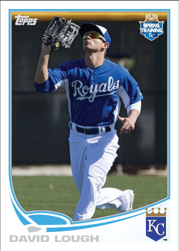 David Lough 2013 Topps spring training custom card.