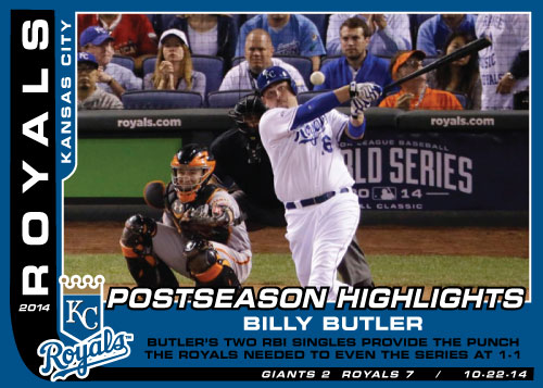 Postseason Highlight Kansas City Royals custom card set