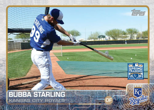 2015 Kansas City Royals Spring Training set - Bubba Starling custom card