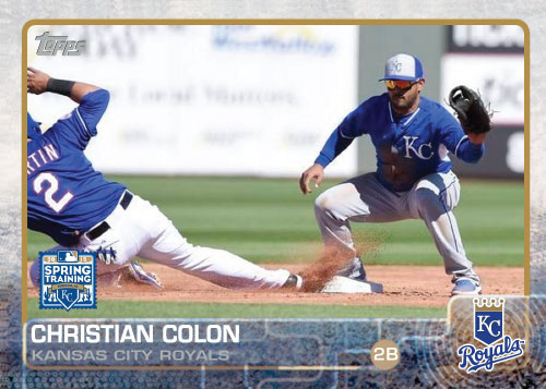 Christian Colon 2015 Kansas City Royals spring training custom card