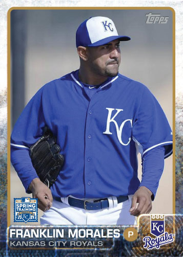 Franklin Morales 2015 Kansas City Royals spring training custom card