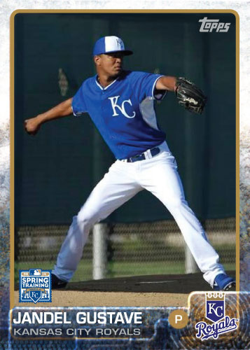 Jandel Gustave 2015 Kansas City Royals spring training custom card