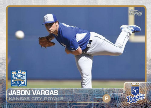 2015 Kansas City Royals Spring Training set - Jason Vargas custom card
