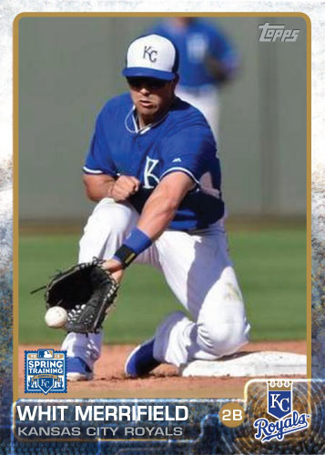 2015 Kansas City Royals Spring Training set - Whit Merrifield custom card