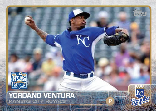 2015 Kansas City Royals Spring Training set - Yordano Ventura custom card
