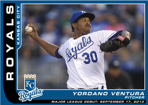Yordano Ventura MLB Debut custom card