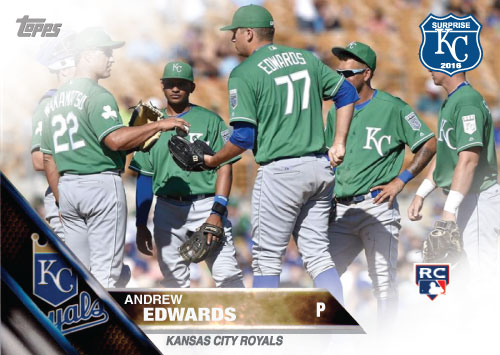 Andrew Edwards 2016 Spring Training Kansas City Royals custom card  