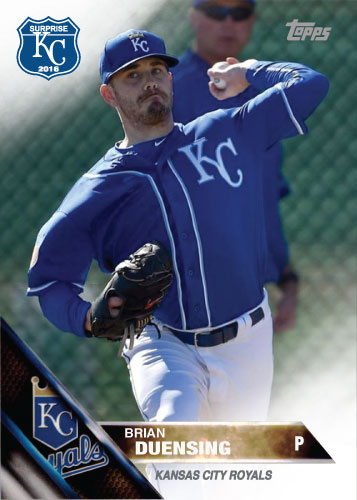 Brian Duensing 2016 Spring Training Kansas City Royals custom card