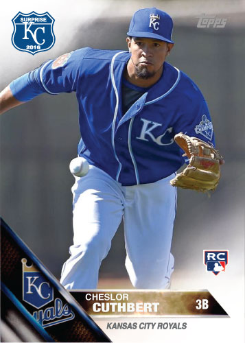 Cheslor Cuthbert 2016 Spring Training Kansas City Royals custom card