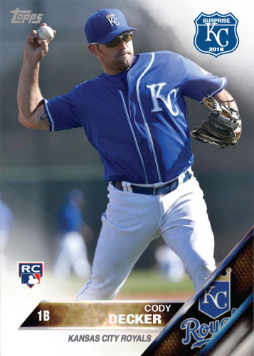 Cody Decker 2016 Spring Training Kansas City Royals custom card