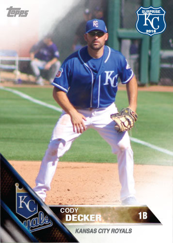 Cody Decker 2016 Spring Training Kansas City Royals custom card