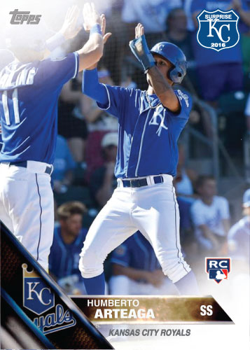 Humberto Arteaga 2016 Spring Training Kansas City Royals custom card