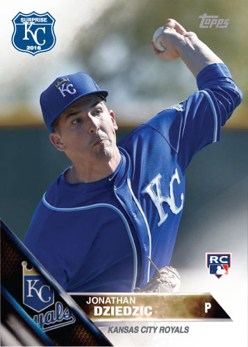 Jonathan Dziedzic 2016 Spring Training Kansas City Royals custom card