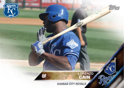Lorenzo Cain 2016 Spring Training Kansas City Royals custom card