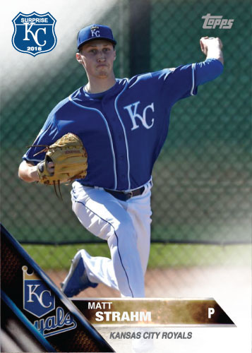 Matt Strahm 2016 Spring Training Kansas City Royals custom card