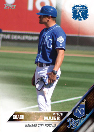 Mitch Maier 2016 Spring Training Kansas City Royals custom card