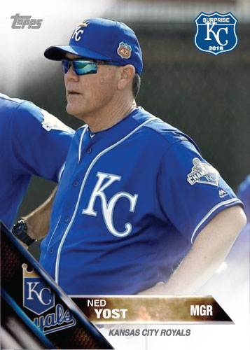 Ned Yost 2016 Spring Training Kansas City Royals custom card