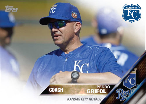 Pedro Grifol 2016 Spring Training Kansas City Royals custom card
