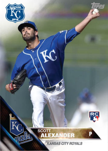 Scott Alexander 2016 Spring Training Kansas City Royals custom card  