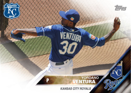 Yordano Ventura 2016 Spring Training Kansas City Royals custom card